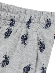 U.S. Polo Assn. Grey AOP DHM Lounge 100% Cotton Bottoms - Image 6 of 6