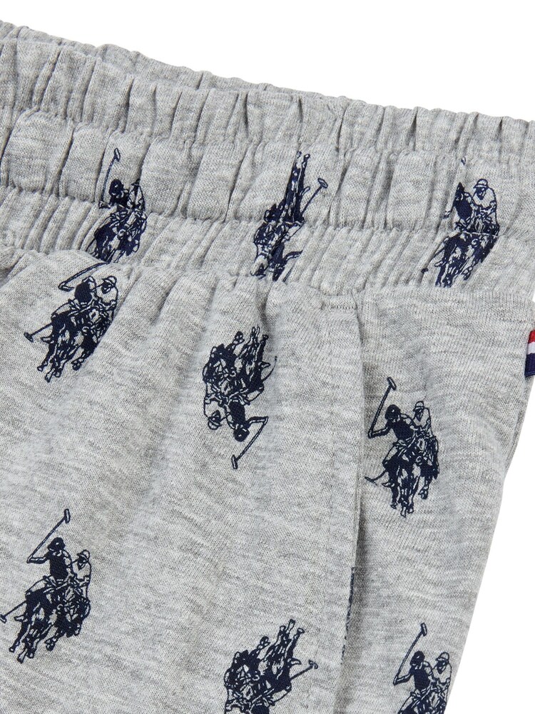 U.S. Polo Assn. Grey AOP DHM Lounge 100% Cotton Bottoms - Image 6 of 6