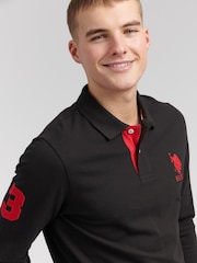 U.S. Polo Assn. Black Player 3 Regular Fit Long Sleeve Polo Shirt - Image 3 of 5