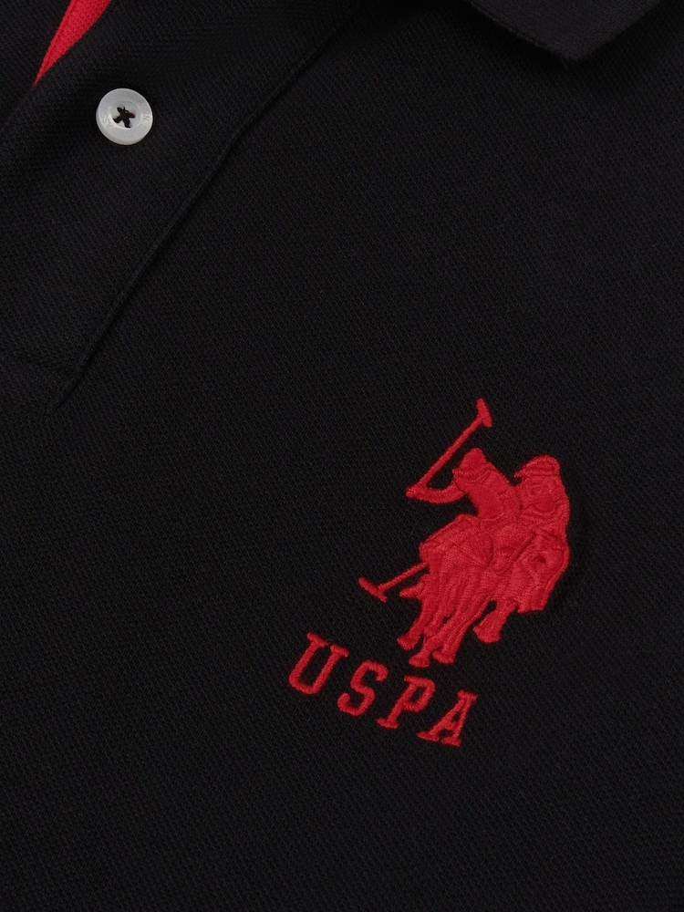U.S. Polo Assn. Black Player 3 Regular Fit Long Sleeve Polo Shirt - Image 5 of 5
