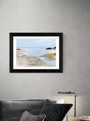 East End Prints Tan Brown Sea View Print by Dan Hobday - Image 3 of 4