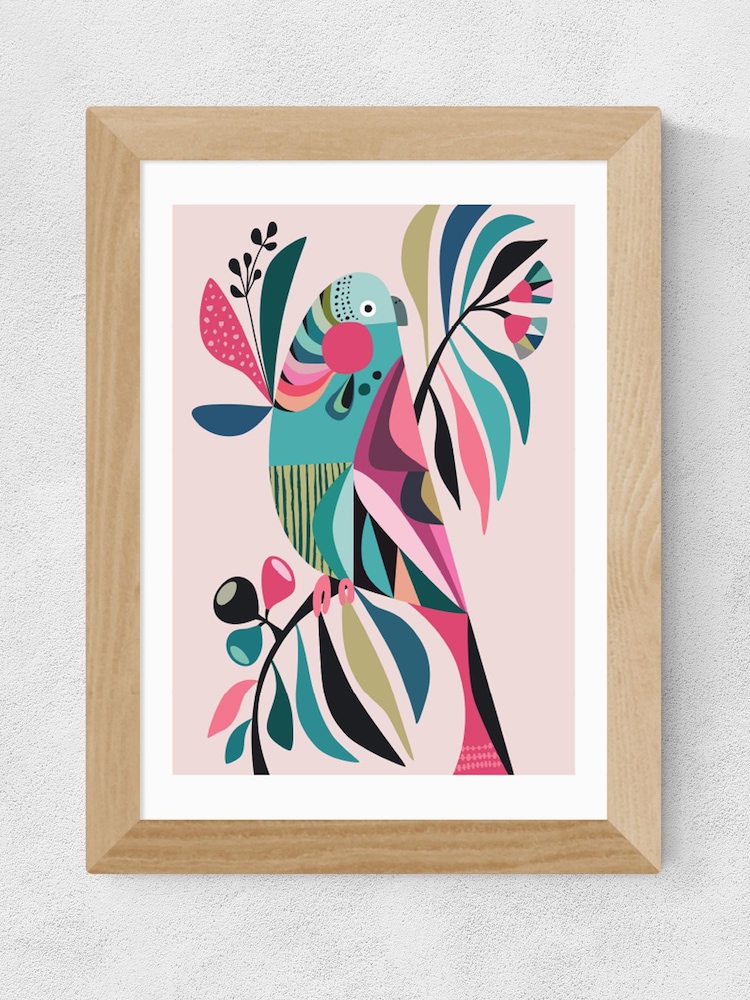 East End Prints Pink Parakeet Print by Rachel Lee - Image 2 of 2