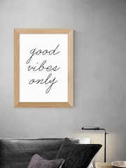 East End Prints White Good Vibes Only Print by Rafael Farias - Image 1 of 2