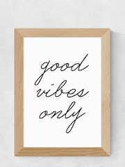 East End Prints White Good Vibes Only Print by Rafael Farias - Image 2 of 2