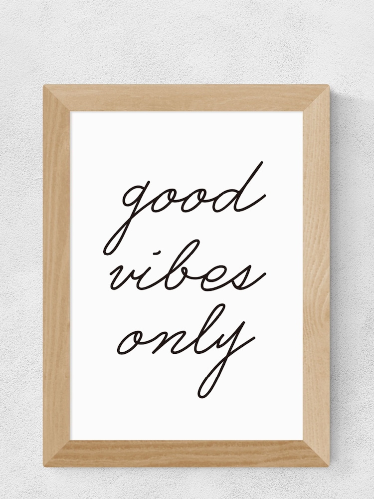 East End Prints White Good Vibes Only Print by Rafael Farias - Image 2 of 2