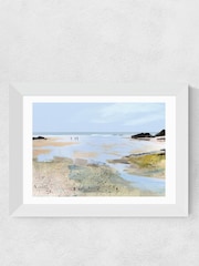 East End Prints Blue Sea View Print by Dan Hobday - Image 1 of 2