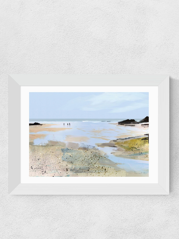 East End Prints Blue Sea View Print by Dan Hobday - Image 1 of 2