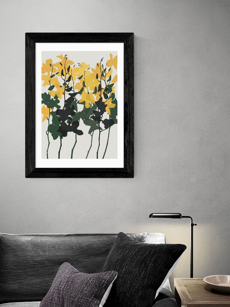 East End Prints Yellow Orchids 7 Print by Garima Dhawan - Image 2 of 2