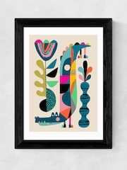 East End Prints Cream Crocodile Print by Rachel Lee - Image 1 of 2
