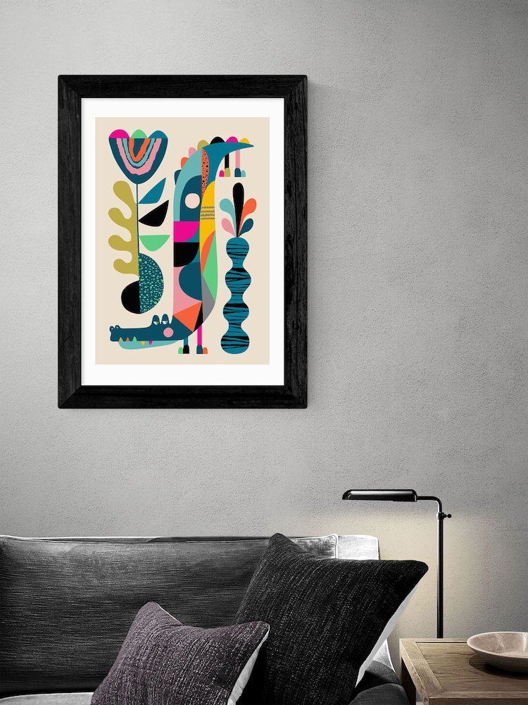 East End Prints Cream Crocodile Print by Rachel Lee - Image 2 of 2