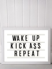 East End Prints White Kick Ass Repeat Print by Rafael Farias - Image 2 of 3