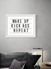 East End Prints White Kick Ass Repeat Print by Rafael Farias - Image 3 of 3