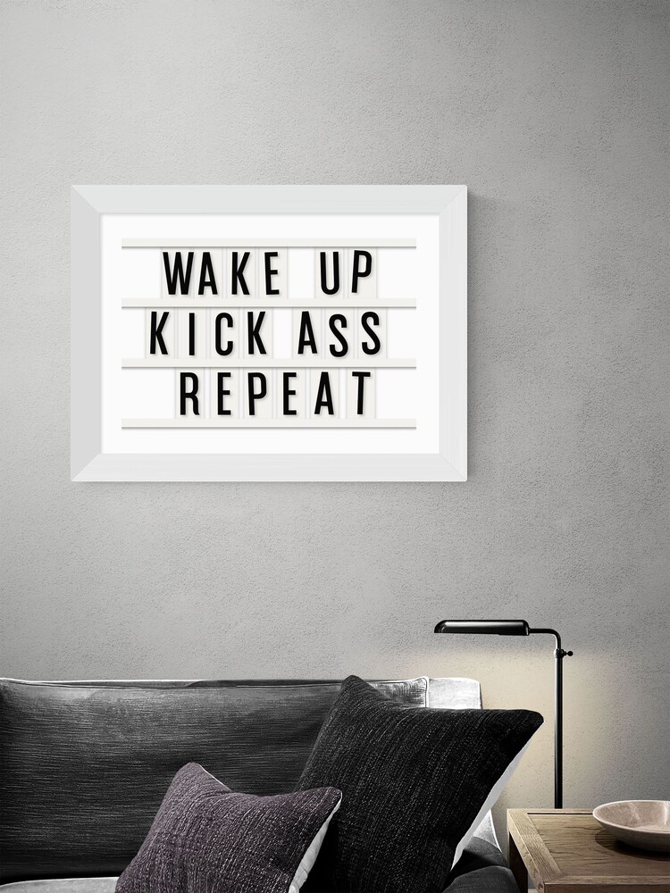 East End Prints White Kick Ass Repeat Print by Rafael Farias - Image 3 of 3
