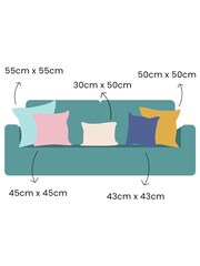 Teal Blue Collection Luxe Geometric Velvet 50 x 50 Cushion - Image 5 of 5