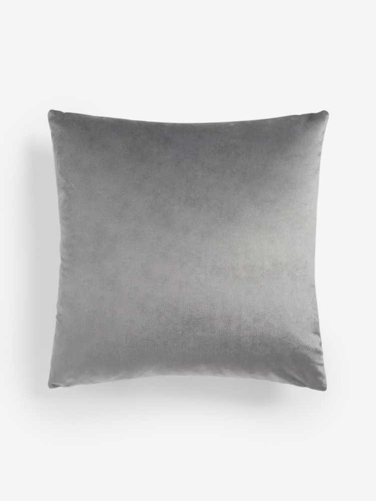Charcoal Grey Collection Luxe Velvet Geo 50 x 50cm Cushion - Image 6 of 7