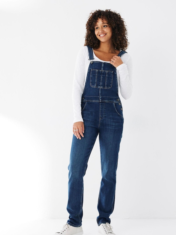 FatFace Dark Blue Lewes Denim Dungarees - Image 1 of 4