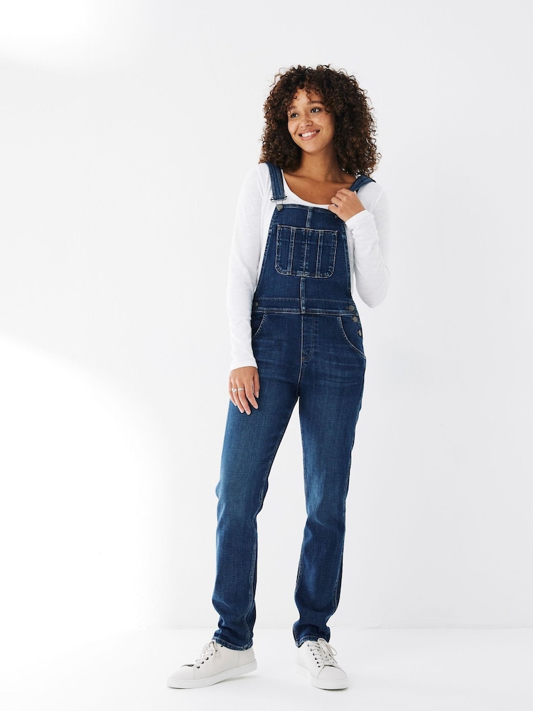 FatFace Dark Blue Lewes Denim Dungarees - Image 1 of 4 FatFace Dark Blue Lewes Denim Dungarees - Image 1 of 4