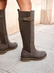 Marron chocolat - Bottes hauteur genou Forever Comfort® avec finitions surpiquées - Image 3 of 7