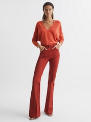 Reiss Orange Jolie V-Neck Cashmere Blend Jumper - Image 3 of 7
