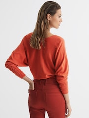 Reiss Orange Jolie V-Neck Cashmere Blend Jumper - Image 5 of 7