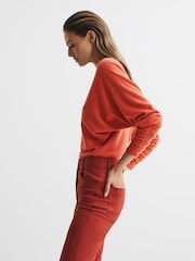 Reiss Orange Jolie V-Neck Cashmere Blend Jumper - Image 6 of 7