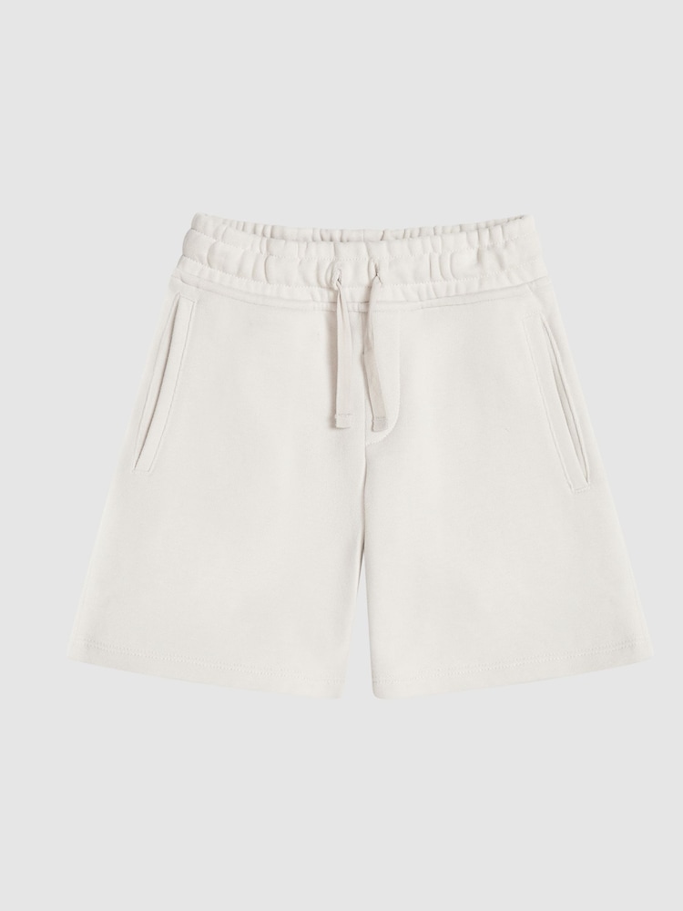 Reiss Dark Ecru Henry Drawstring Jersey Shorts - Image 2 of 8