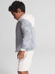 Reiss Dark Ecru Henry Drawstring Jersey Shorts - Image 4 of 8