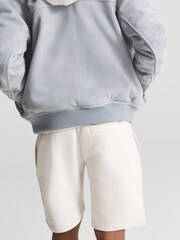 Reiss Dark Ecru Henry Drawstring Jersey Shorts - Image 5 of 8