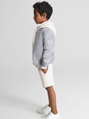 Reiss Dark Ecru Henry Drawstring Jersey Shorts - Image 6 of 8