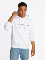 Tommy Hilfiger White Tommy Hilfiger Green Logo Hoodie - Image 1 of 3