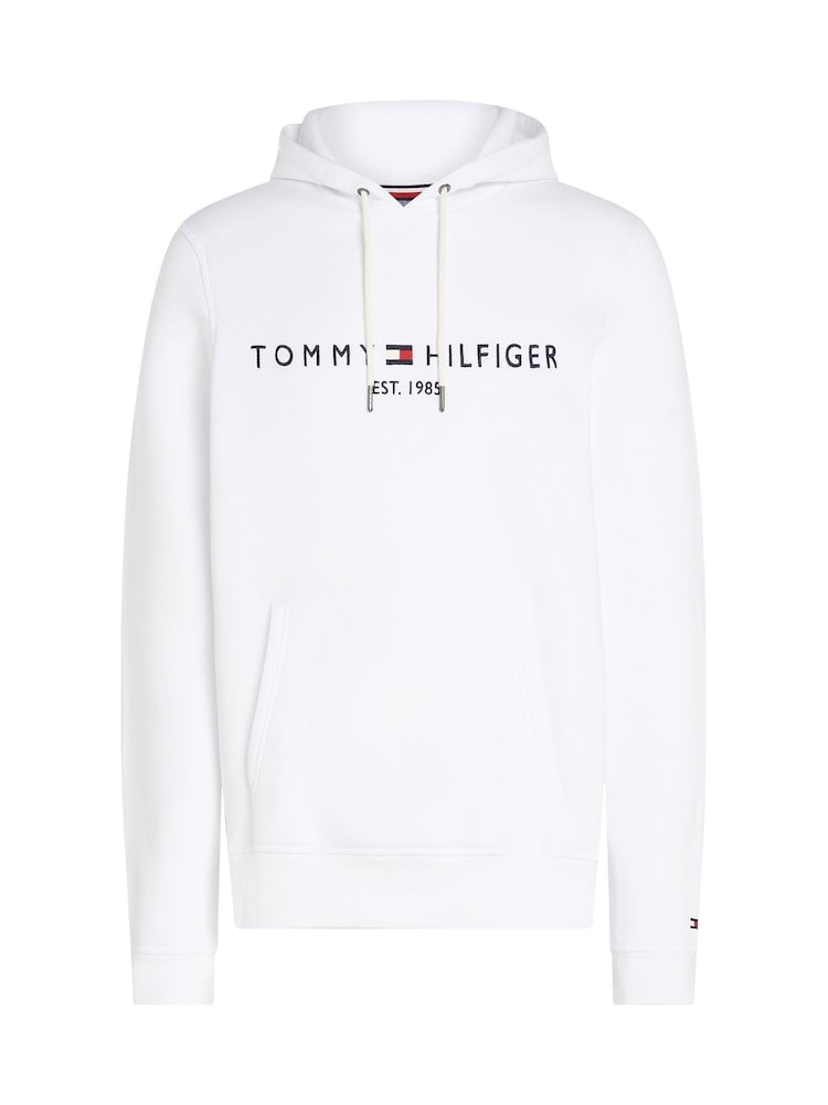 Tommy Hilfiger White Tommy Hilfiger Green Logo Hoodie - Image 3 of 3