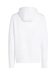 Tommy Hilfiger White Fleece Drawstring Hoodie - Image 6 of 7
