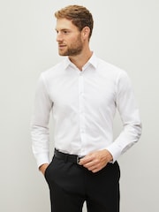 White Regular Fit 100% Cotton Shirts 3 Pack - Image 3 of 6