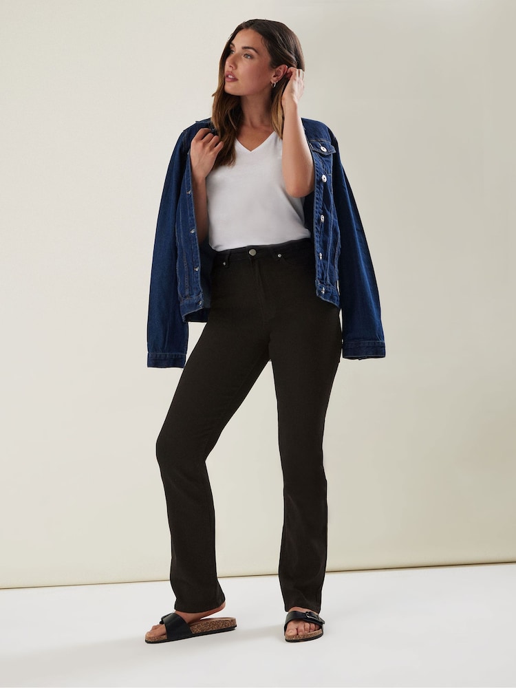 Long Tall Sally Black Straight Leg Jeans - Image 1 of 3