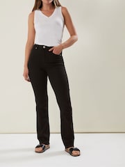 Long Tall Sally Black Straight Leg Jeans - Image 2 of 3