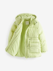 Green Shower Resistant Padded Coat (5-11yrs) - Image 4 of 4