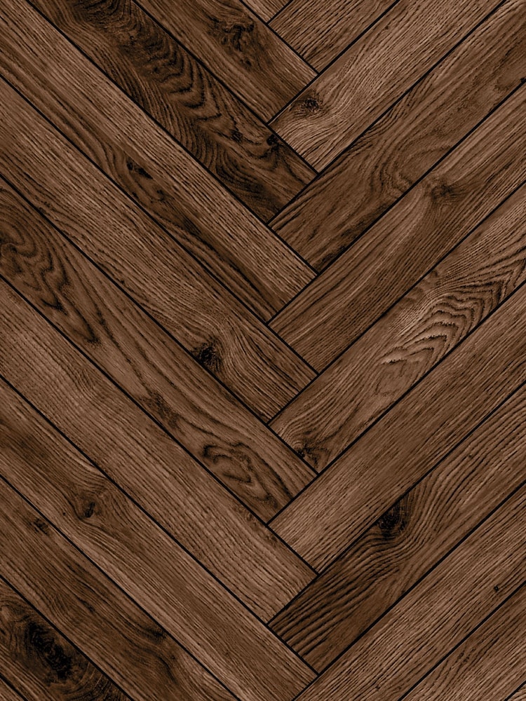 Hoopla Walls Dark Walnut Parquet Wallpaper - Image 2 of 2 Hoopla Walls Dark Walnut Parquet Wallpaper - Image 2 of 2