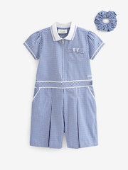 Clarks Blue Gingham School Playsuit - Image 3 of 11
