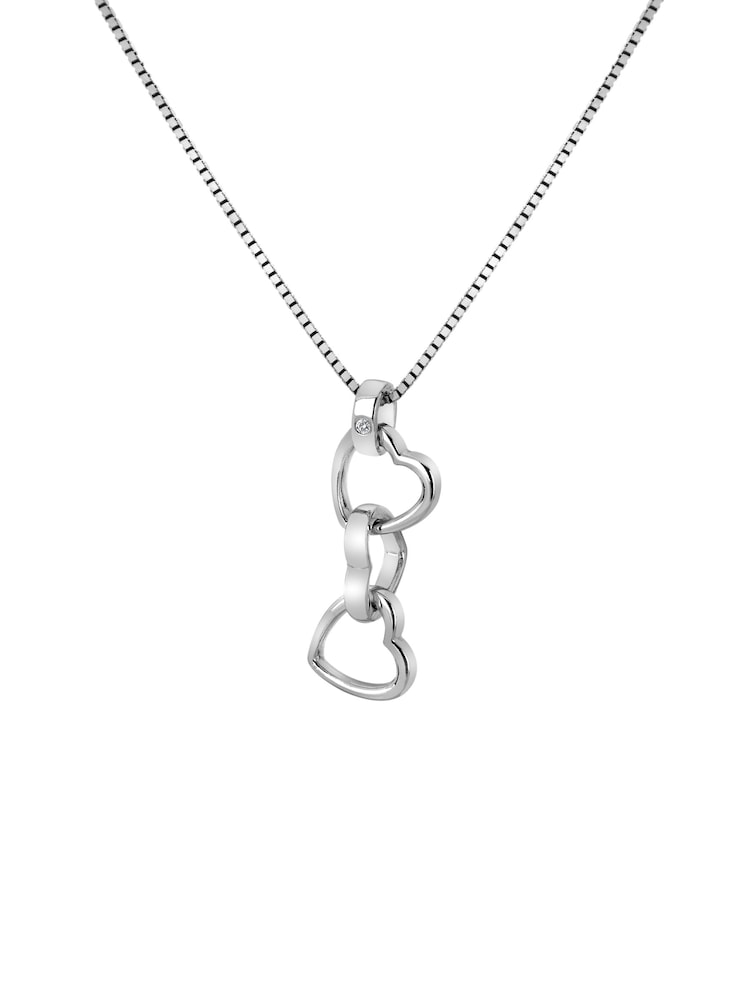 Hot Diamonds Silver Trio Triple Heart Pendant - Image 2 of 3