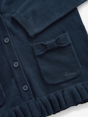 Clarks Navy Blue School V-Neck Cardigan - Image 10 of 12