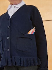 Clarks Navy Blue School V-Neck Cardigan - Image 2 of 12