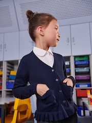 Clarks Navy Blue School V-Neck Cardigan - Image 4 of 12
