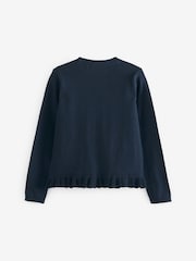 Clarks Navy Blue School V-Neck Cardigan - Image 9 of 12
