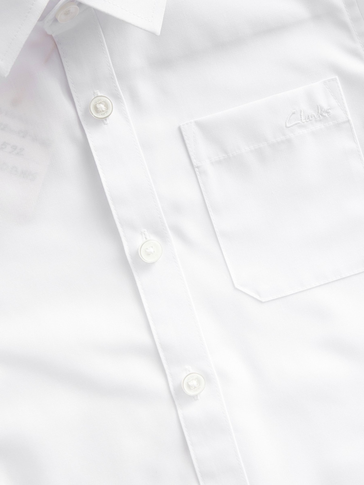 Clarks White Short Sleeve Clarks Boys School Shirts 2 Pack - Image 11 of 11 Clarks White Short Sleeve Clarks Boys School Shirts 2 Pack - Image 11 of 11