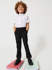 Clarks Black Boys Fastened School Trousers with Stretch - Image 1 of 7