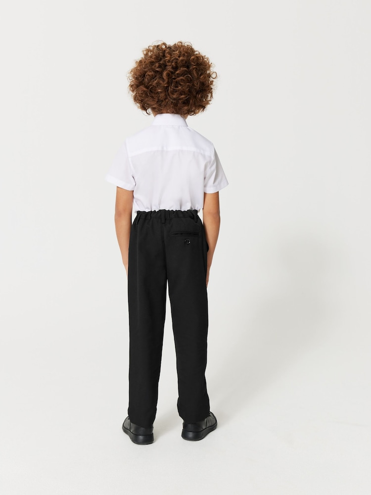 Clarks Black Boys Fastened School Trousers with Stretch - Image 2 of 7