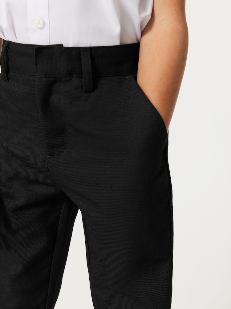 Clarks Black Boys Fastened School Trousers with Stretch - Image 3 of 7