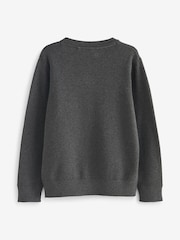 Clarks Grey Long Sleeve School Knitted V-Neck Jumper - Image 5 of 7