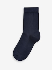 Navy Blue 10 Pack Cotton Rich Socks - Image 2 of 3