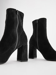 Black Forever Comfort® Point Toe Sock Ankle Boots - Image 7 of 7